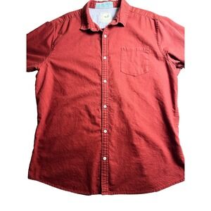 Colours Alexander Julian Men Shirt Red button down classic organic cottonSize XL